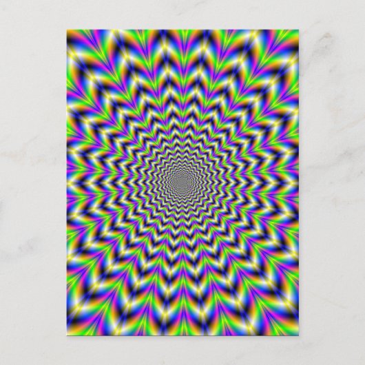 Post Card Psychedelic Star Postkarte (Vorderseite)