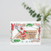 Post Card - Santa On Court Feiertagspostkarte (Stehend Vorderseite)