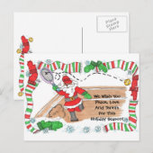 Post Card - Santa On Court Feiertagspostkarte (Vorne/Hinten)