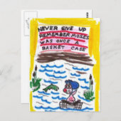 Post Card with funny church signs Postkarte (Vorne/Hinten)