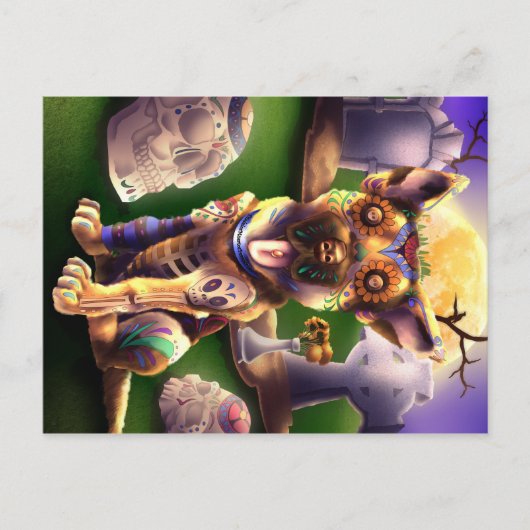 Post Card Wolf Gang die Pup German Sheperd Postkarte (Vorderseite)