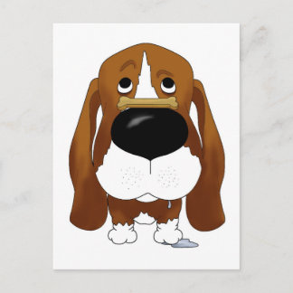 Post Cards für Big Nose Basset Postkarte