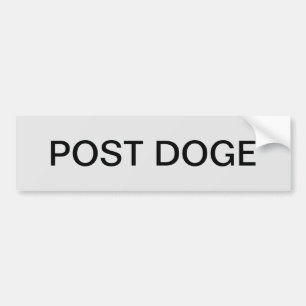 POST DOGE (silber/schwarz) Aufkleber Autoaufkleber