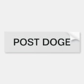 POST DOGE (silver/black) bumper sticker Autoaufkleber (Vorne)
