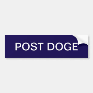POST DOGE (tiefblau/weiß) Aufkleber Autoaufkleber