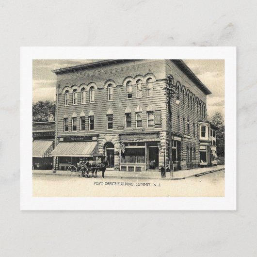 Post & Gedney's Store, Summit NJ Vintag Postkarte (Vorderseite)