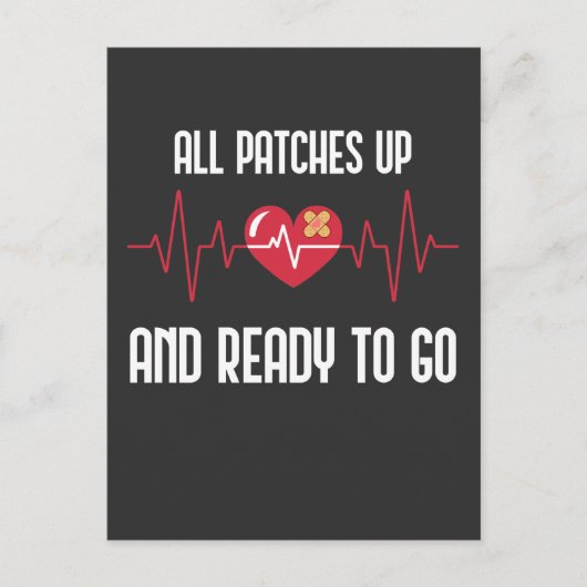 Post Heart Operation gut Bypass Erholung Postkarte (Vorderseite)