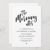 Post Hochzeit Brunch, am Morgen danach Einladung (Vorne/Hinten)