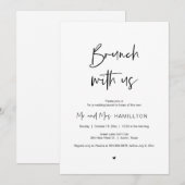 Post Hochzeit Brunch, Brunch mit den Neuvermählten Einladung (Vorne/Hinten)