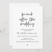 Post Hochzeit Brunch, Brunch nach der Hochzeit Inv Einladung (Vorne/Hinten)