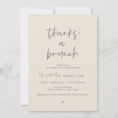 Post Hochzeit Brunch, Dank einer Brunch-Einladung Einladung (Vorderseite)