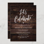 Post Hochzeit Brunch, essen, Lasse feiern Einladung (Vorne/Hinten)