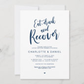 Post Hochzeit Brunch, essen, trinken und erholen Einladung (Vorderseite)