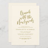 Post Hochzeit, Brunch mit den frisch vermählten, i Einladung (Vorne/Hinten)