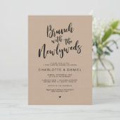 Post Hochzeit, Brunch mit den Neuvermählten, Kraft Einladung (Stehend Vorderseite)