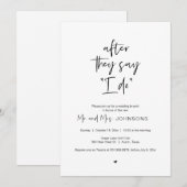 Post Hochzeit Brunch, nachdem sie sagen, ich tue Einladung (Vorne/Hinten)