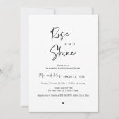 Post Hochzeit Brunch, Rise und Shine Einladung (Vorderseite)