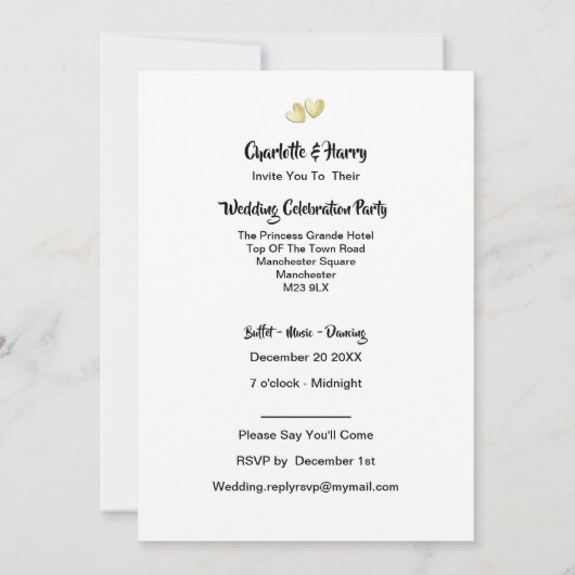 Post Hochzeit Empfang Party Verheiratet in Italien Einladung (Rückseite)