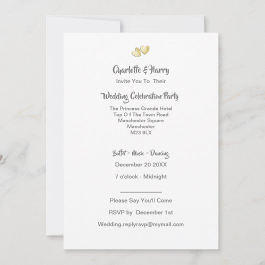 Post Hochzeit Empfang Party Verheiratet in Jamaika Einladung (Rückseite)