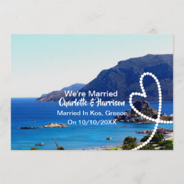 Post Hochzeit Empfang Party Verheiratet in Kos Einladung