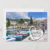 Post Hochzeit Empfang Party Verheiratet in Kroatie Einladung (Vorderseite)