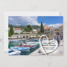 Post Hochzeit Empfang Party Verheiratet in Kroatie Einladung