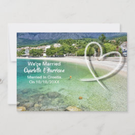 Post Hochzeit Empfang Party Verheiratet in Kroatie Einladung