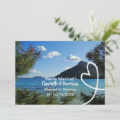 Post Hochzeit Empfang Party Verheiratet in Mallorc Einladung (Stehend Vorderseite)