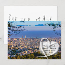 Post Hochzeit Empfang Party Verheiratet in Spanien Einladung