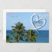 Post Hochzeit Empfang Party Verheiratet in St. Luc Einladung (Vorne/Hinten)