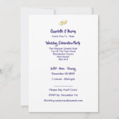 Post Hochzeit Empfang Party Verheiratet in Zante Einladung (Rückseite)