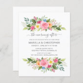 Post Hochzeit Frühstück Rose Garten Wasserfarben (Vorne/Hinten)