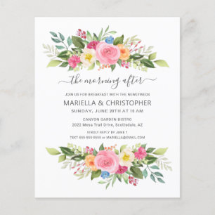 Post Hochzeit Frühstück Rose Garten Wasserfarben