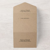 Post Hochzeit Minimalistisches Elopement Foto All In One Einladung (Außenbereich)