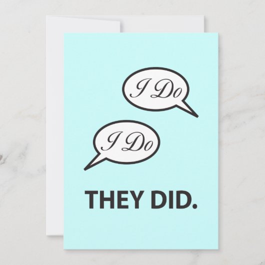 Post Hochzeit Party Ich tue, dass sie Einladung (Vorderseite)