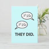 Post Hochzeit Party Ich tue, dass sie Einladung (Stehend Vorderseite)