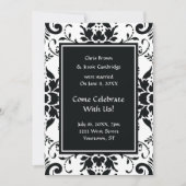 Post Hochzeitsankündigung Party Einladung Damask (Vorderseite)