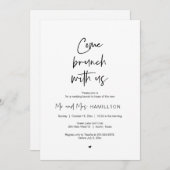 Post Hochzeitsfeier, Brunch mit uns Einladung (Vorne/Hinten)