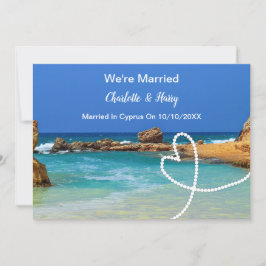 Post-Hochzeitstag-Party Verheiratet in Zypern Einladung