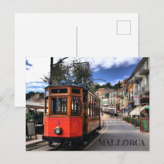 Post in Soller en la isla de Mallorca Postkarte (Vorne/Hinten)