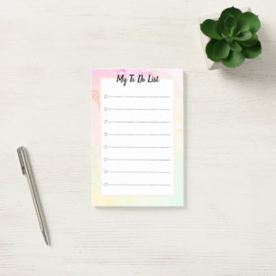 Post-it® Aquarelle Moderne Pastel My To Do List Post-it Klebezettel