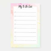 Post-it® Aquarelle Moderne Pastel My To Do List Post-it Klebezettel (Vorderseite)