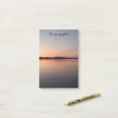 Post it block med solnedgång post-it klebezettel (Auf Schreibtisch)