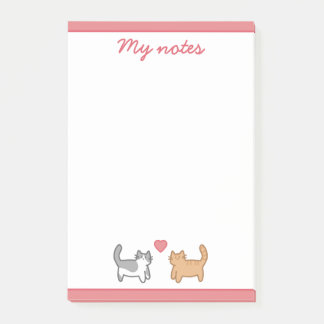 Post it de gatitos enamorados post-it klebezettel