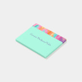 Post it - Geometrisches Muster individuell anpasse Post-it Klebezettel (angewinkelt)