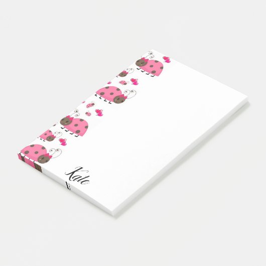 Post-it-Hinweise Rosa Ladybug Post-it Klebezettel (angewinkelt)
