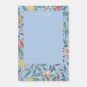 POST-IT KLEBEZETTEL: WILLIAM MORRIS "BLAUE POMEGRA KLEBEZETTEL (Vorderseite)