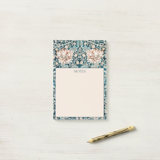 POST-IT KLEBEZETTEL: WILLIAM MORRIS : HONEYSUCKLE KLEBEZETTEL (Auf Schreibtisch)