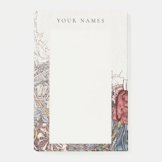 POST-IT KLEBEZETTEL: WILLIAM MORRIS HONEYSUCKLE +  POST-IT KLEBEZETTEL (Vorderseite)