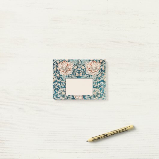 POST-IT KLEBEZETTEL: WILLIAM MORRIS : HONEYSUCKLE POST-IT KLEBEZETTEL (Auf Schreibtisch)